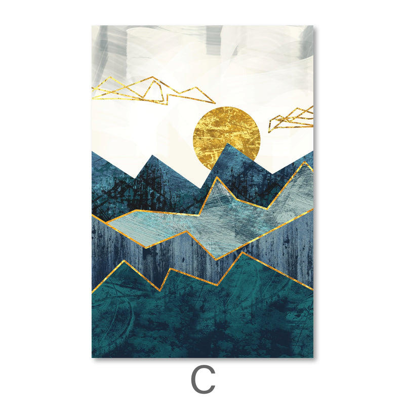 Abstract Mountain Canvas