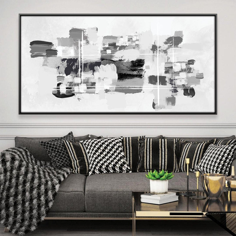 Abstract Noir Palette Canvas