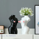 GobekUsa Abstract Nude Female Ceramic Vase Black White Home Decor Ornament