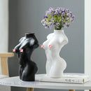 GobekUsa Abstract Nude Female Ceramic Vase Black White Home Decor Ornament