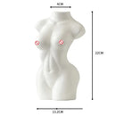 GobekUsa Abstract Nude Female Ceramic Vase Black White Home Decor Ornament
