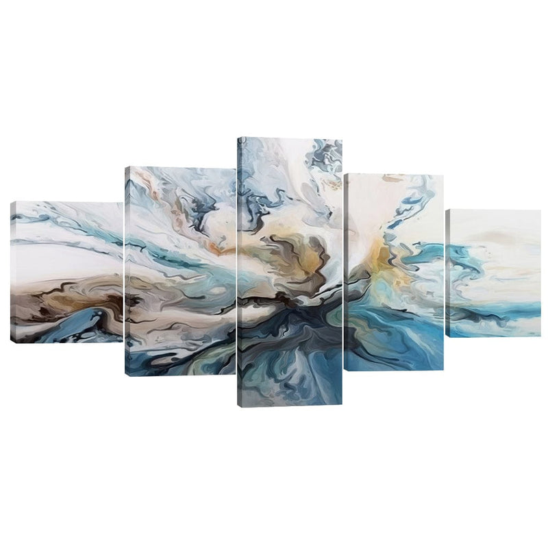 Abstract Oceanic Canvas - 5 Panel