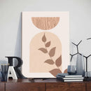 GobekUsa Abstract Orange Leaf Posters Set - Boho Home Wall Art