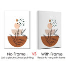 GobekUsa Abstract Orange Leaf Posters Set - Boho Home Wall Art