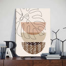 GobekUsa Abstract Orange Leaf Posters Set - Boho Home Wall Art