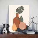 GobekUsa Abstract Orange Leaf Posters Set - Boho Home Wall Art