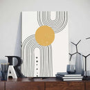 GobekUsa Abstract Orange Leaf Posters Set - Boho Home Wall Art