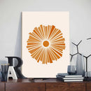 GobekUsa Abstract Orange Leaf Posters Set - Boho Home Wall Art