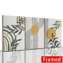 GobekUsa Abstract Orange Leaf Posters Set - Boho Home Wall Art