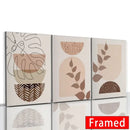 GobekUsa Abstract Orange Leaf Posters Set - Boho Home Wall Art