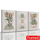 GobekUsa Abstract Orange Leaf Posters Set - Boho Home Wall Art
