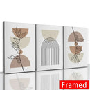 GobekUsa Abstract Orange Leaf Posters Set - Boho Home Wall Art