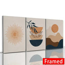 GobekUsa Abstract Orange Leaf Posters Set - Boho Home Wall Art