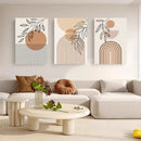 GobekUsa Abstract Orange Leaf Posters Set - Boho Home Wall Art