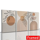 GobekUsa Abstract Orange Leaf Posters Set - Boho Home Wall Art