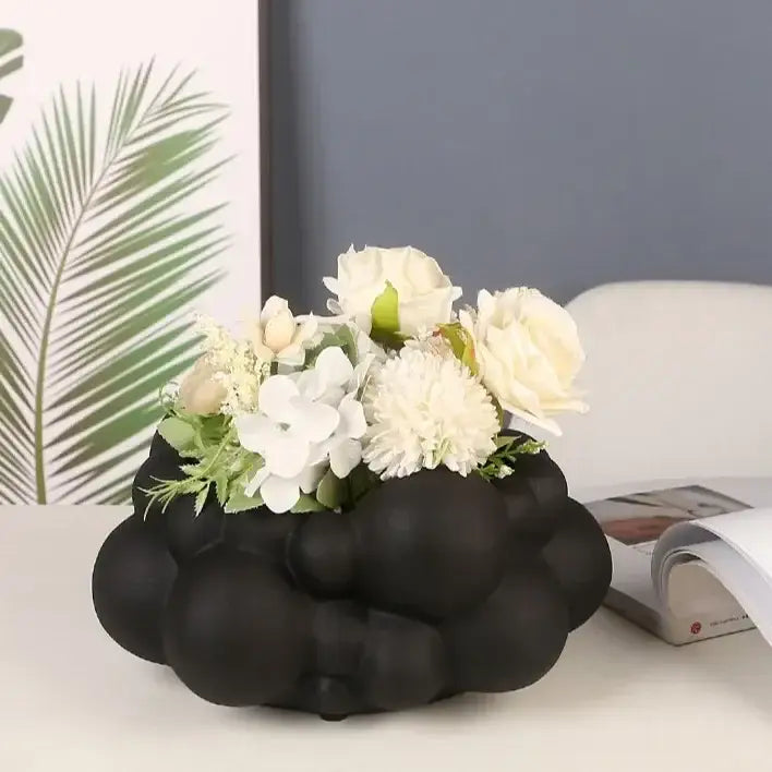 GobekUsa Abstract Patchwork Ceramic Vase Bubble Flower Pot Home Decor, photo 2 of 10