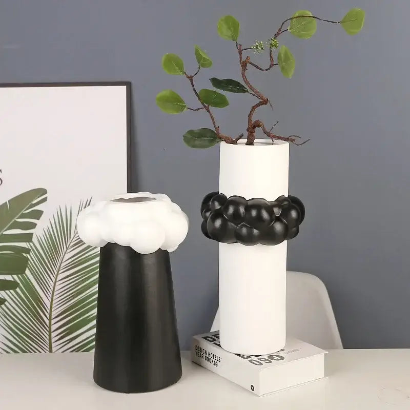 GobekUsa Abstract Patchwork Ceramic Vase Bubble Flower Pot Home Decor, photo 4 of 10