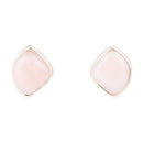 Abstract Pink Opal Post Earrings