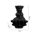GobekUsa Abstract Pleated Gear Resin Flower Vase - Home Decoration & Arrangement