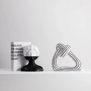 GobekUsa Abstract Portrait Resin Figure Sculpture Black and White Home Decor
