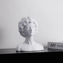 GobekUsa Abstract Portrait Resin Figure Sculpture Black and White Home Decor