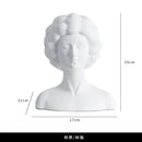 GobekUsa Abstract Portrait Resin Figure Sculpture Black and White Home Decor