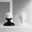 GobekUsa Abstract Portrait Resin Figure Sculpture Black and White Home Decor
