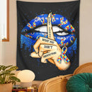 Abstract psychedelic tapestry wall hanging bedroom autism awareness art by Decorbites