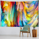Abstract purple and blue iris mandala 3d tapestry living room decor by Decorbites