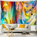 Abstract purple and blue iris mandala 3d tapestry living room decor by Decorbites