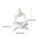 Abstract resin book figurines black & white office decor by Decorbites