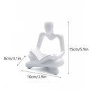 Abstract resin book figurines black & white office decor by Decorbites