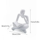 Abstract resin book figurines black & white office decor by Decorbites