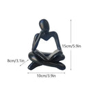 Abstract resin book figurines black & white office decor by Decorbites