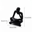 Abstract resin book figurines black & white office decor by Decorbites