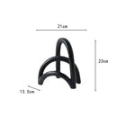 GobekUsa Abstract Resin Geometry Arch Decor Figurine Craft for Home Decor
