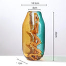 GobekUsa Abstract Ripple Glass Vase - Home Decor Hydroponic Flower Vase