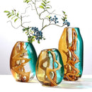 GobekUsa Abstract Ripple Glass Vase - Home Decor Hydroponic Flower Vase