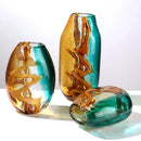 GobekUsa Abstract Ripple Glass Vase - Home Decor Hydroponic Flower Vase