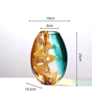 GobekUsa Abstract Ripple Glass Vase - Home Decor Hydroponic Flower Vase