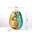 GobekUsa Abstract Ripple Glass Vase - Home Decor Hydroponic Flower Vase
