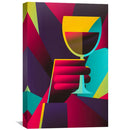 Abstract Shaped Wine Night Canvas