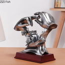 GobekUsa Couples Rings Statue Desk Decoration Resin Crafts Room Decor