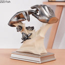 GobekUsa Couples Rings Statue Desk Decoration Resin Crafts Room Decor