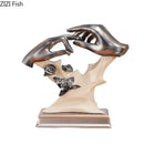 GobekUsa Couples Rings Statue Desk Decoration Resin Crafts Room Decor