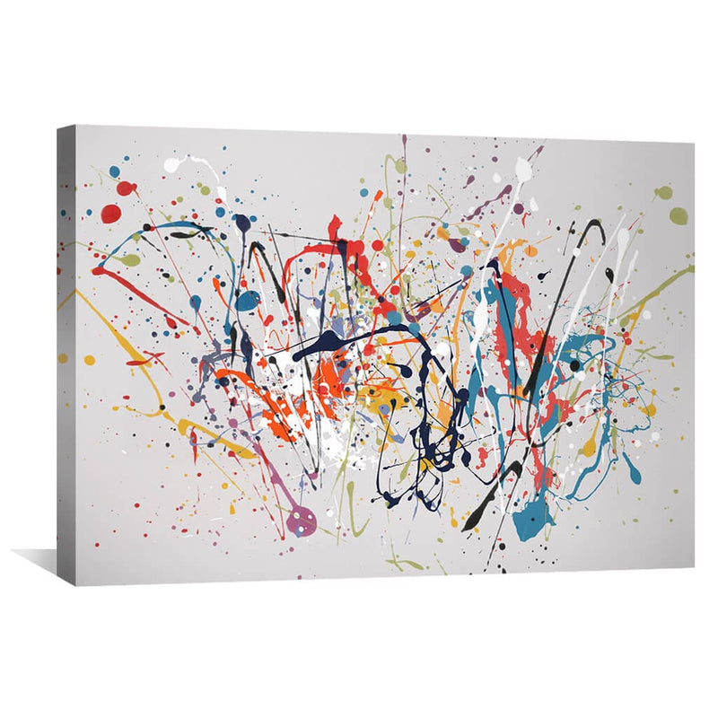 Abstract Splatter Canvas