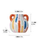 GobekUsa Cartoon Ceramic Vase Teapot Handmade Porcelain Flowerpot Decoration Accessories