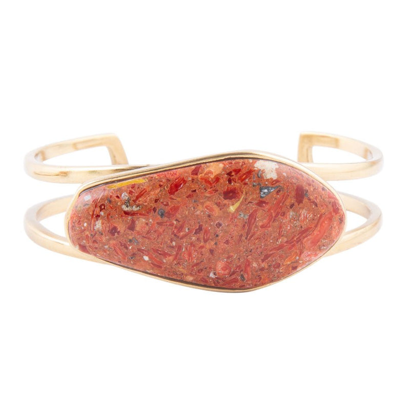 Abstract Sponge Coral Cuff Bracelet