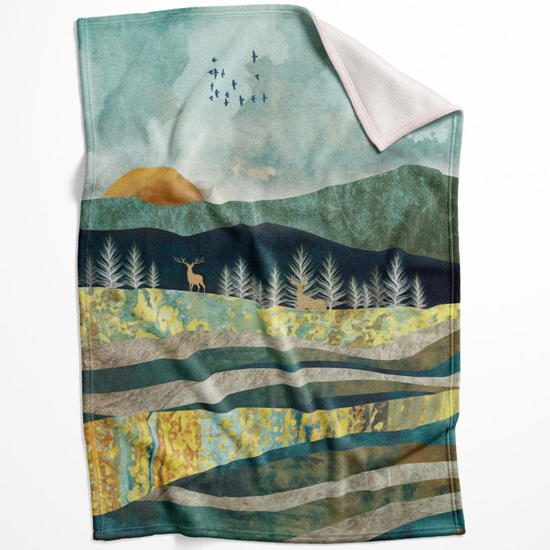 Abstract Sunsets C Blanket