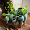GobekUsa Abstract Tooth Ceramic Flower Pot Hanging Vase for Artistic Home Decor